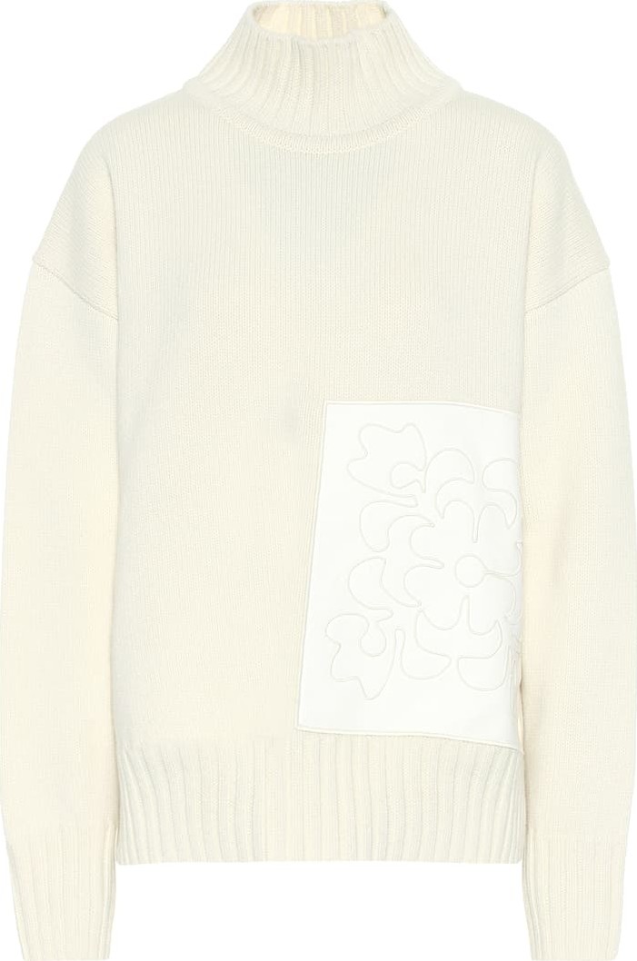 Jil Sander Appliquéd wool turtleneck sweater
