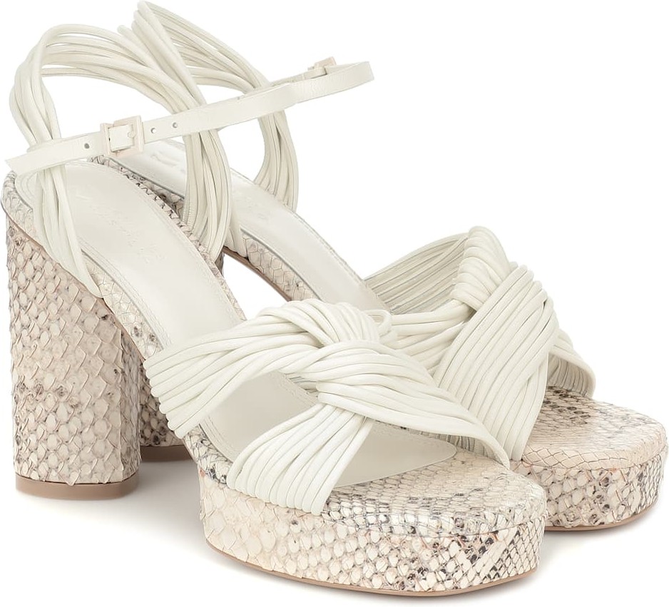 Mercedes Castillo Calisse leather platform sandals