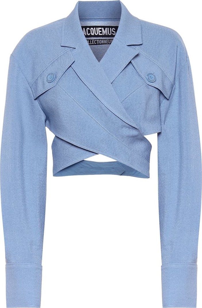 Jacquemus Le Haut Azur cotton crop top