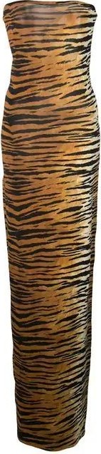Alexandre Vauthier tiger print fitted dress