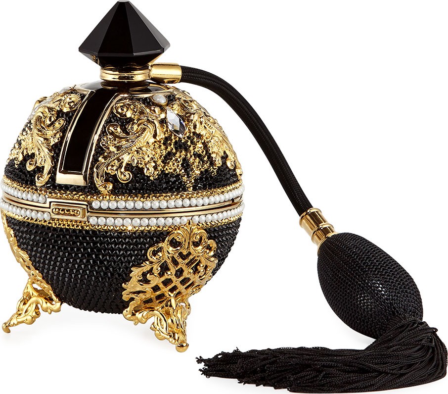 Judith Leiber Bal Noir Crystal Perfume Minaudiere