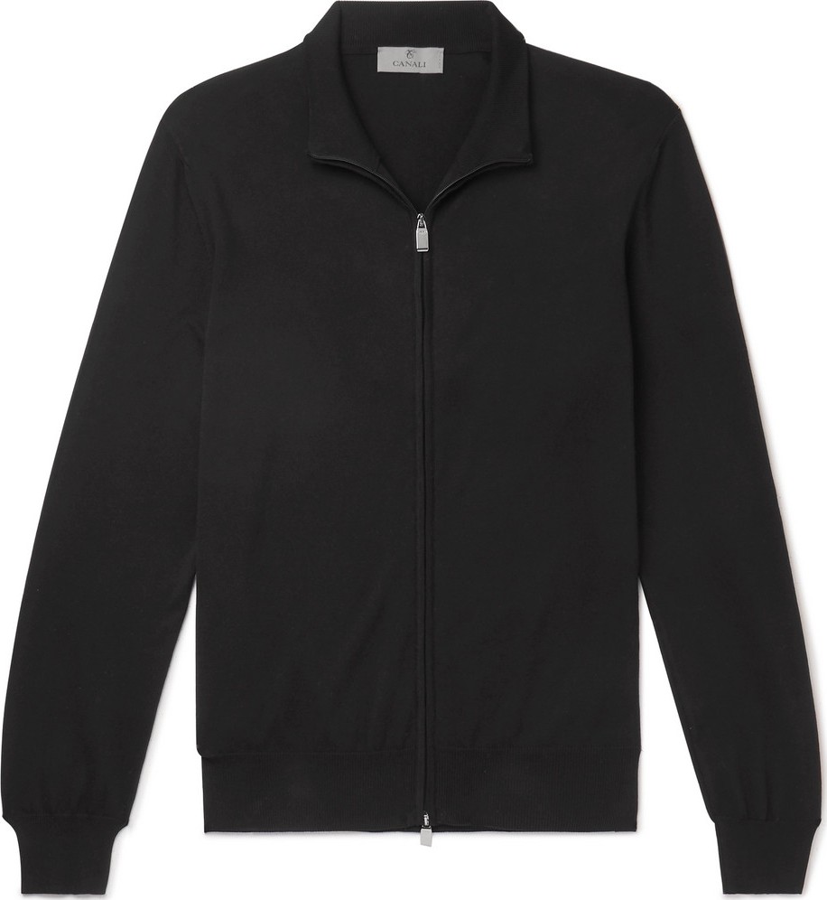 Canali Slim-Fit Cotton Zip-Up Cardigan