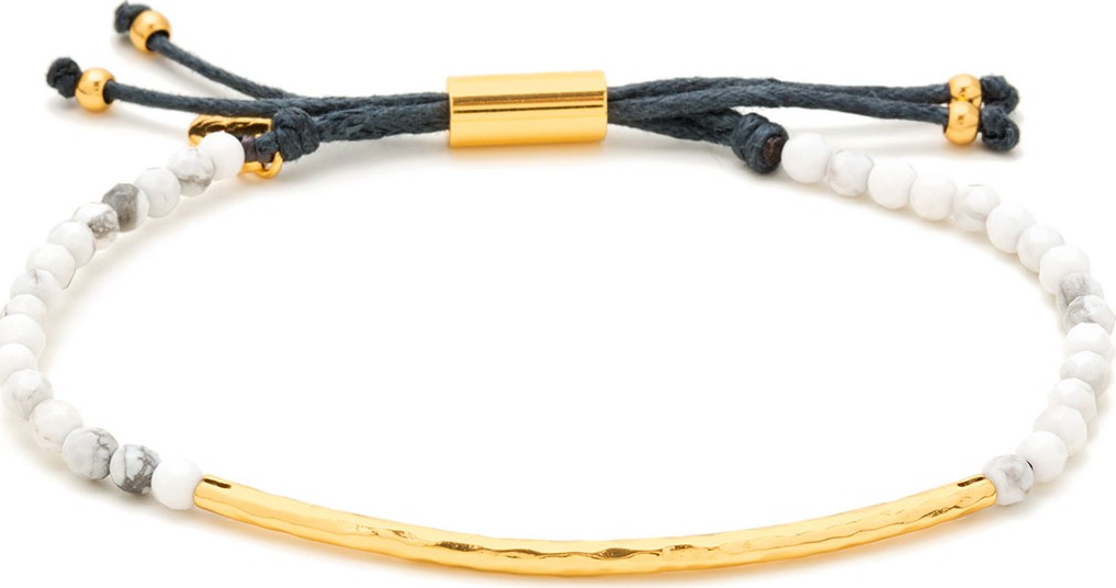 Gorjana Power Gemstone Howlite Bracelet for Calming, Gold