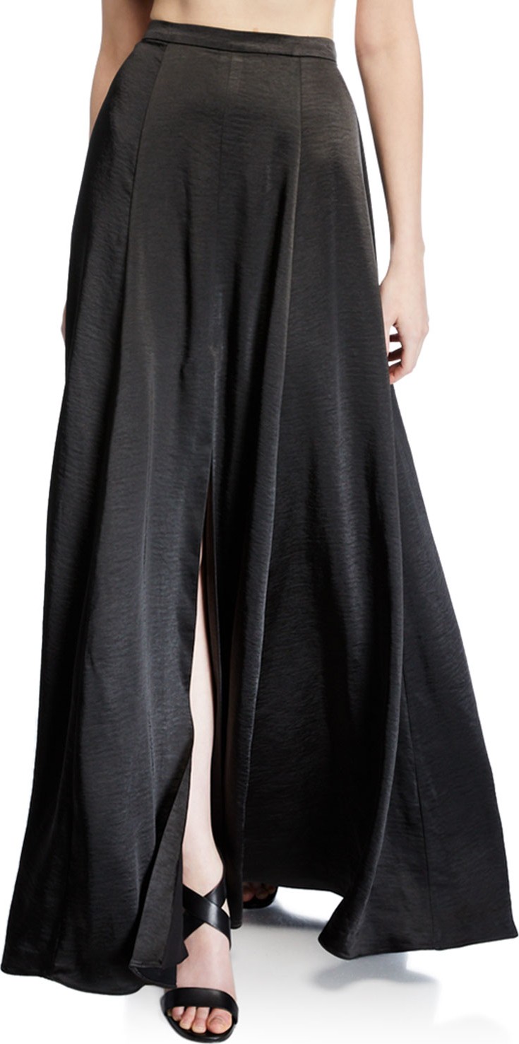 Fame and Partners The Zita Two-Piece Satin Twill Crop Top & Skirt Set