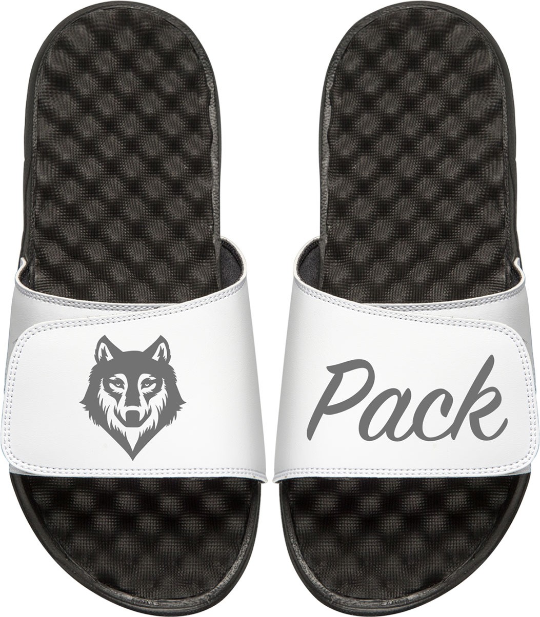 ISlide Men's Wolf Pack Slide Sandals, White