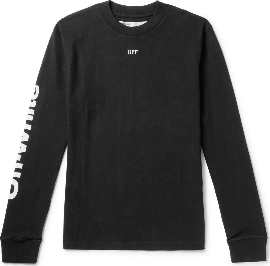 Off White Logo-Print Cotton-Jersey T-Shirt