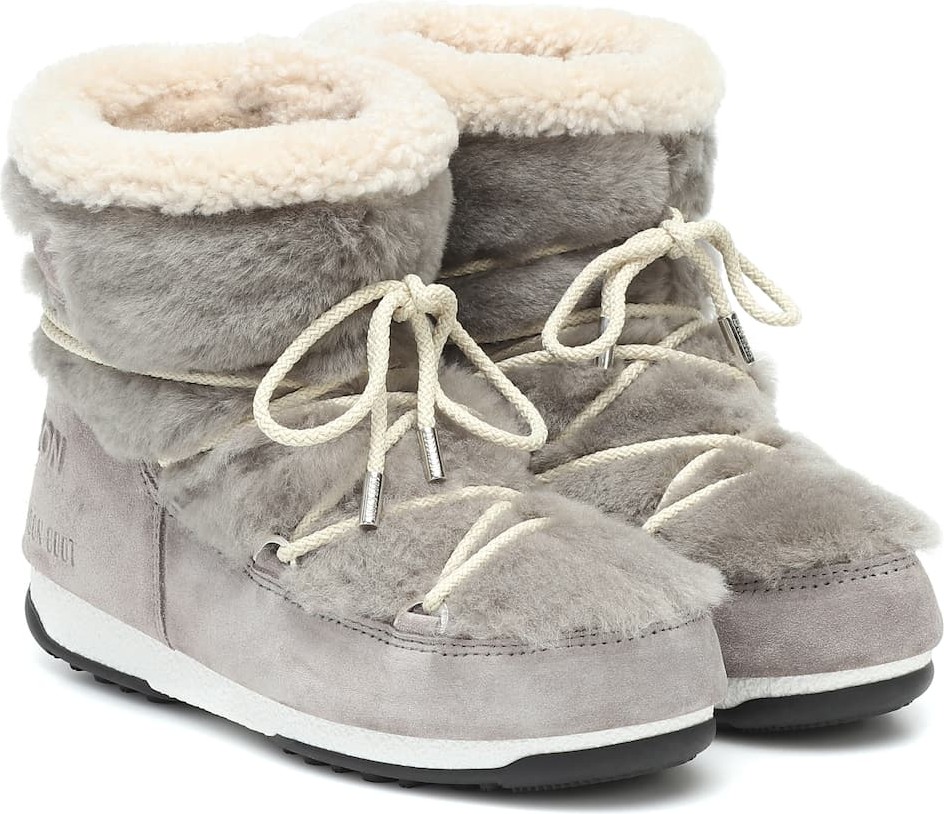Yves Salomon x Moon Boot shearling ankle boots