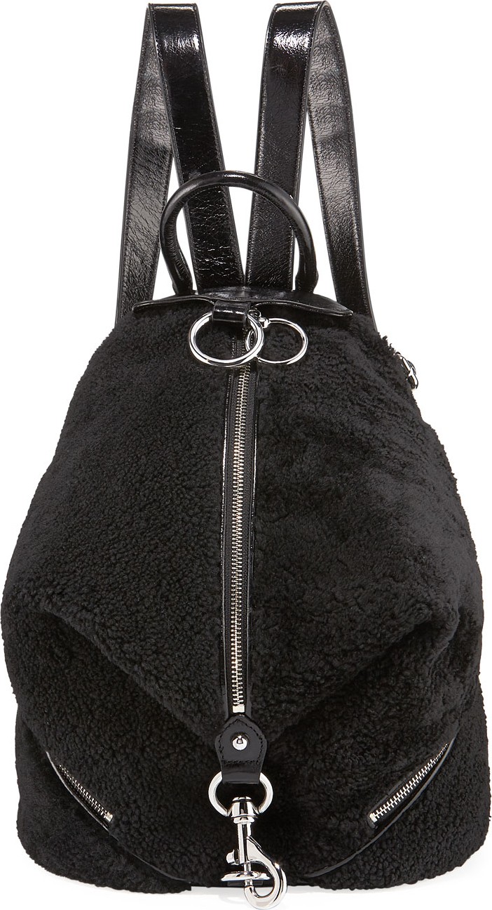 Rebecca Minkoff Julian Shearling Zip Backpack