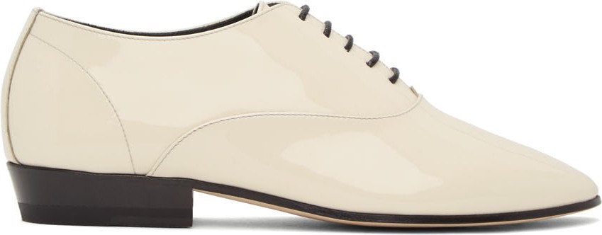 Saint Laurent Off-White Patent Marius Oxfords