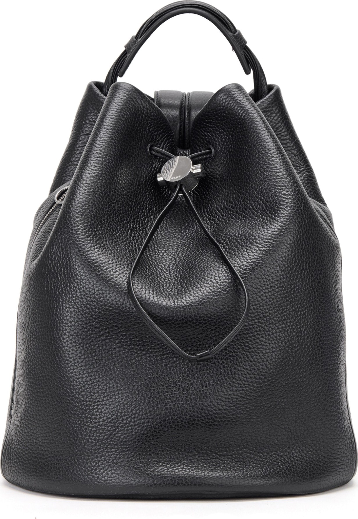 KARA Moon Drawcord Leather Backpack