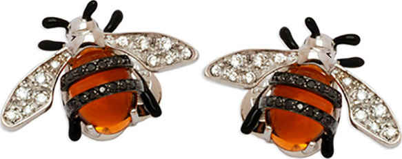 Staurino Fratelli 18k Nature Bumble Bee Stud Earrings