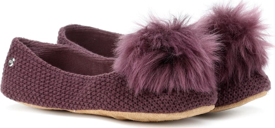 UGG Andi fur-trimmed slippers