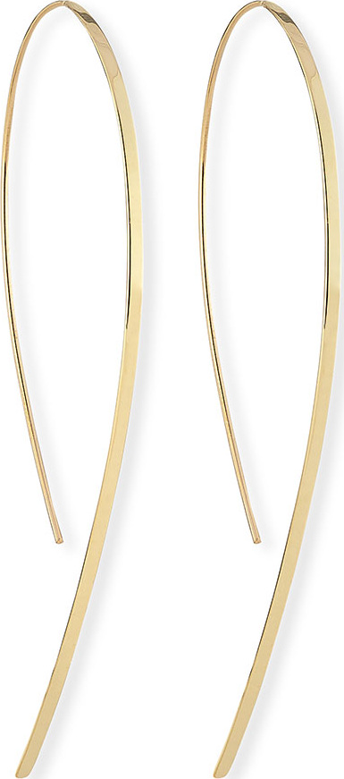 Lana Small Flat Hook-On Hoop Earrings