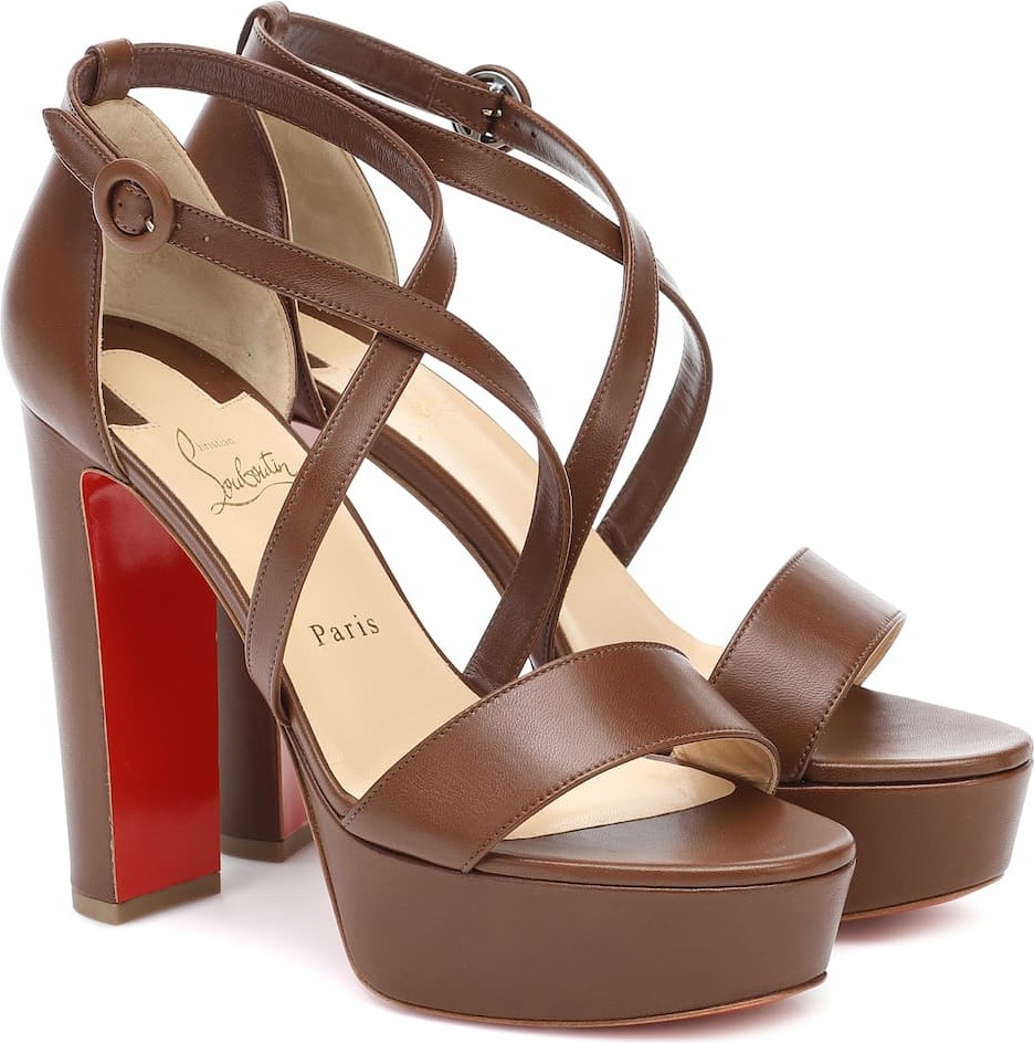 Christian Louboutin Loubi Bee Alta 130 leather platform sandals