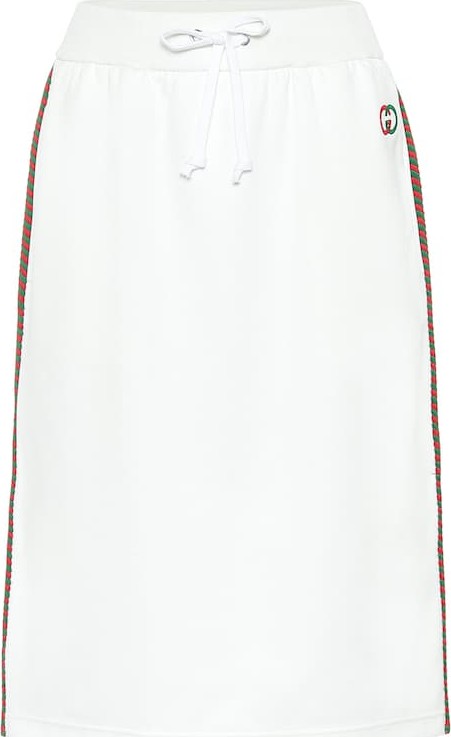 Gucci Cotton-blend midi skirt
