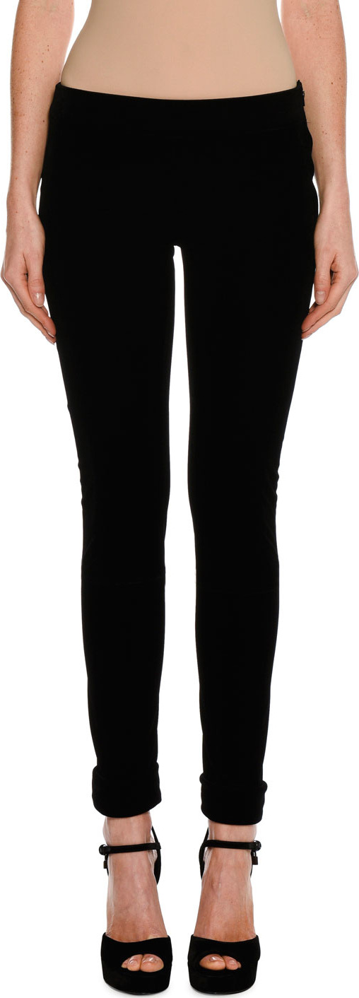 TOM FORD Velvet Zip-Cuff Leggings