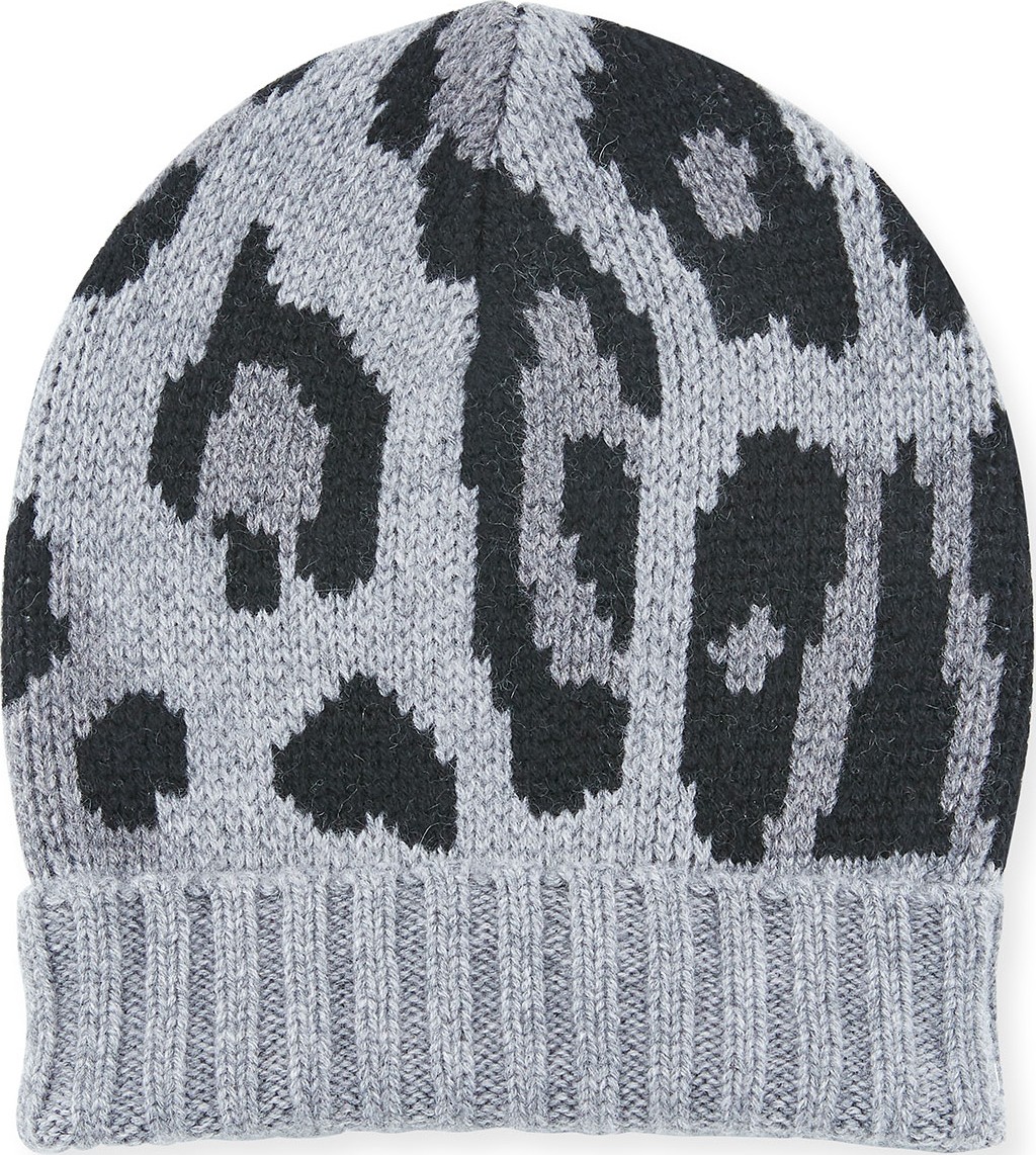 Eugenia Kim Alexis Leopard-Print Knit Cashmere Beanie