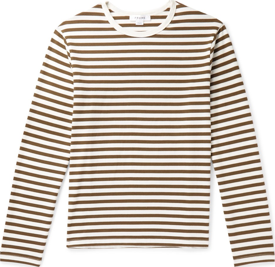 FRAME DENIM Striped Cotton-Jersey T-Shirt