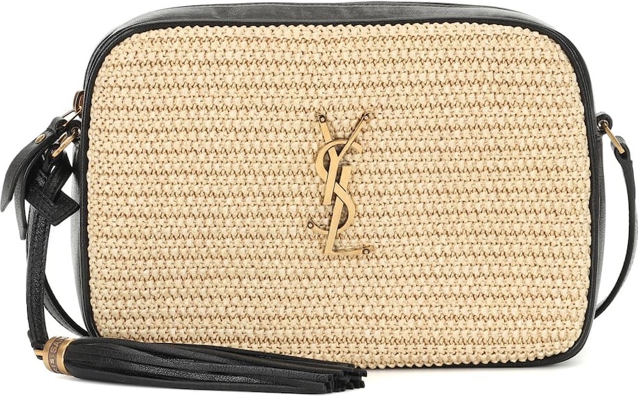 Saint Laurent Lou Camera raffia crossbody bag