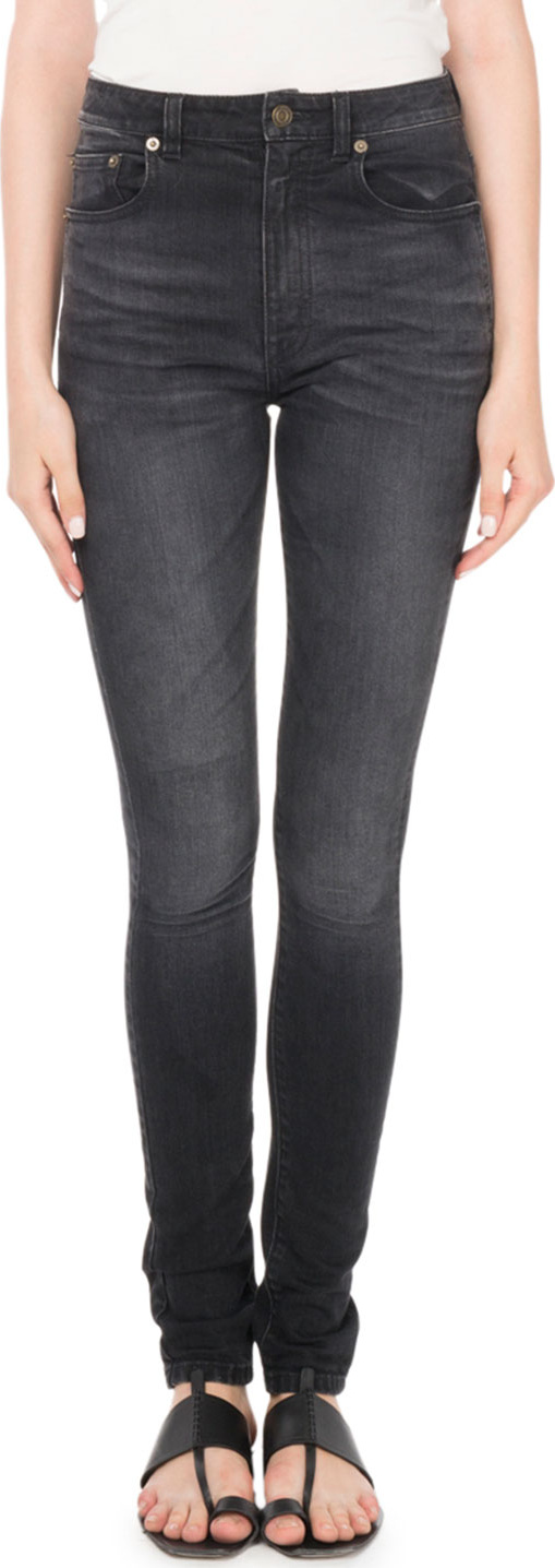 Saint Laurent High-Waist Skinny-Leg Jeans