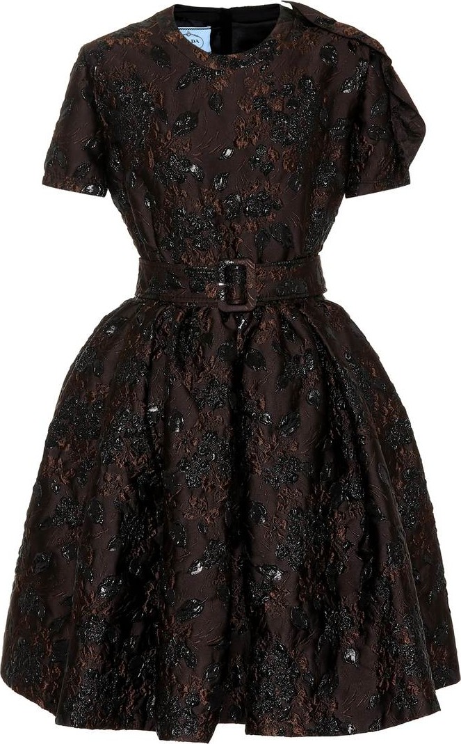 Prada Floral cloqué dress