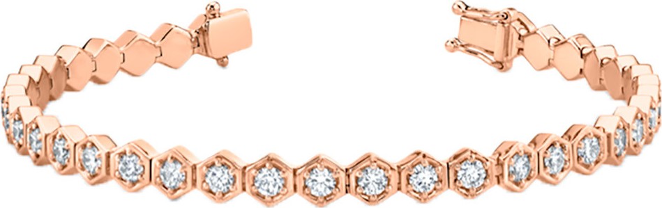 Anita Ko Rose Gold Honeycomb Diamond Tennis Bracelet