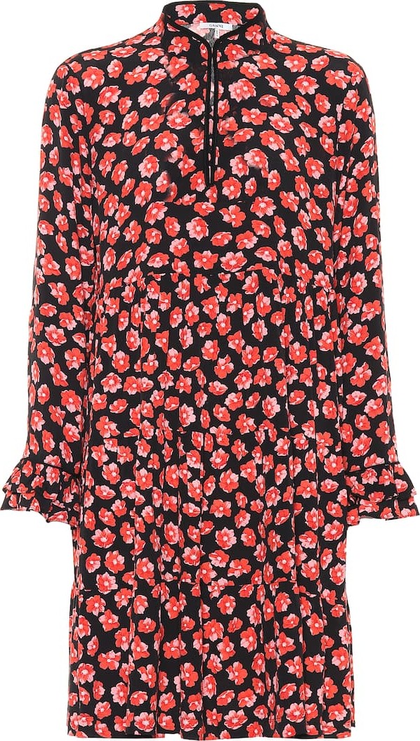 Ganni Floral printed crêpe dress