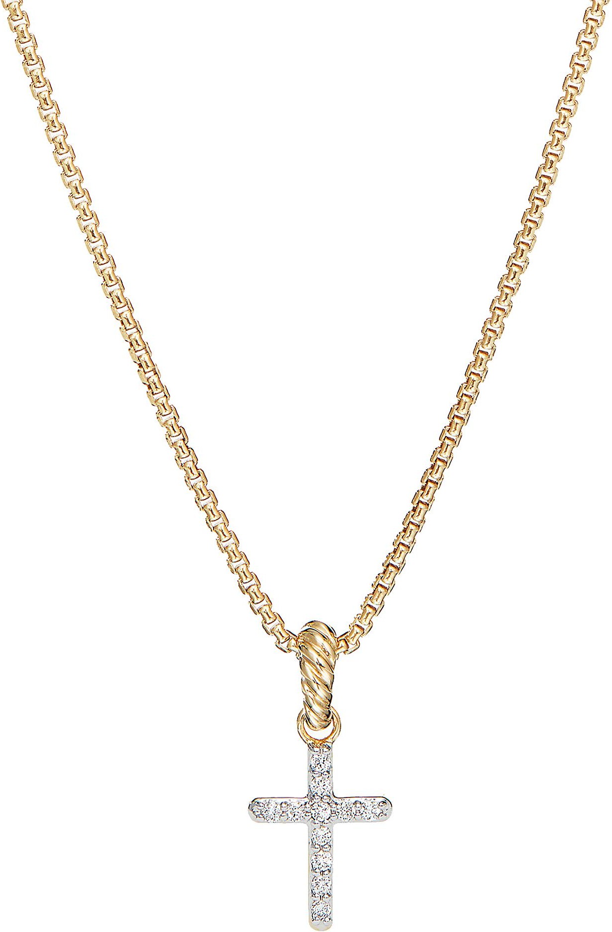 David Yurman 'Cable Collectible' Diamond 18k gold cross enhancer