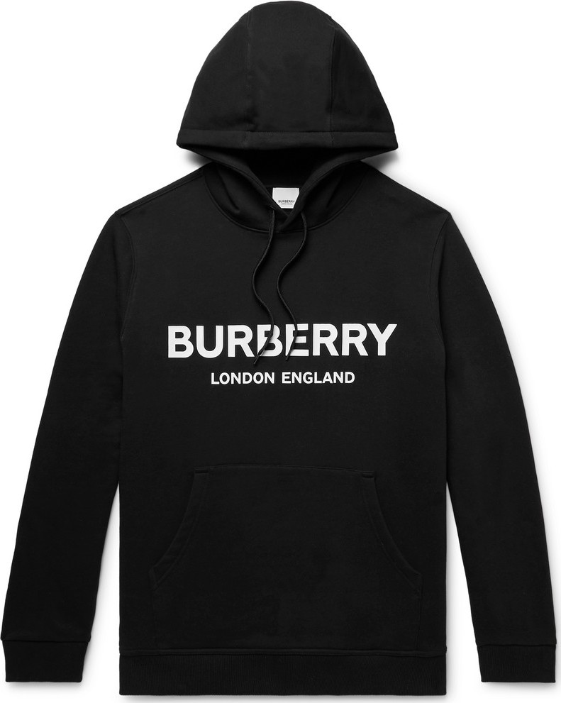 Burberry London England Logo-Print Loopback Cotton Jersey Hoodie