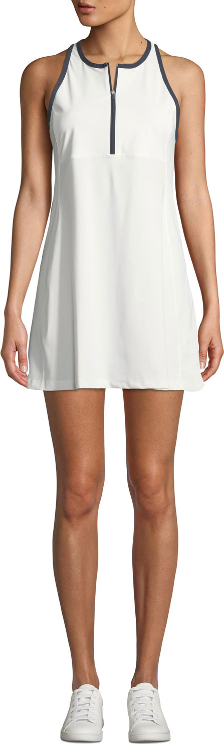Tory Sport Quarter-Zip Racerback Activewear Dress