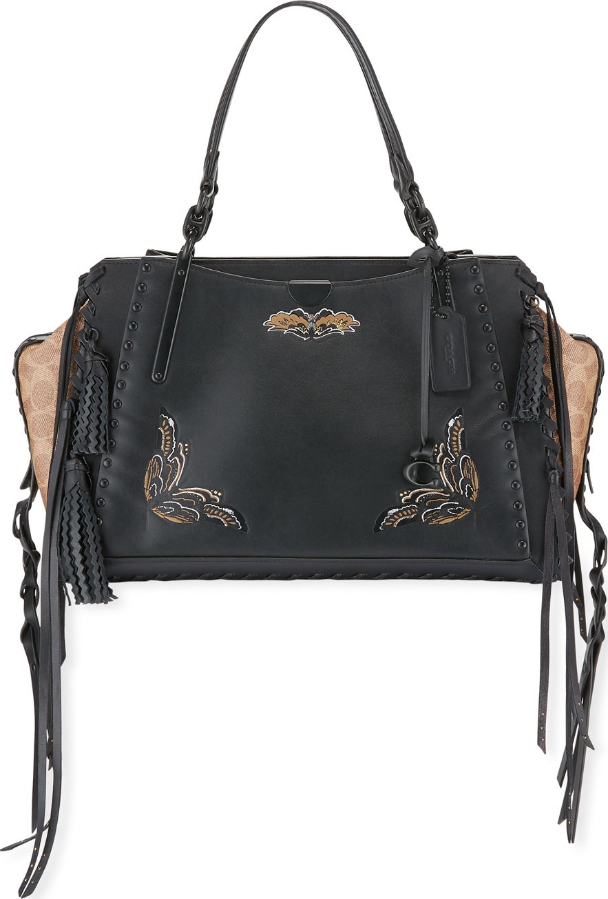 COACH 1941 Tattoo Dreamer 36 Signature Coated Canvas Satchel Bag