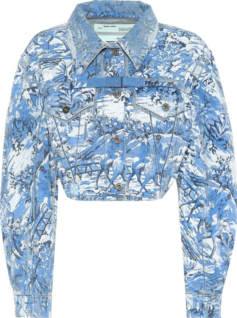 Off White Cropped denim jacket