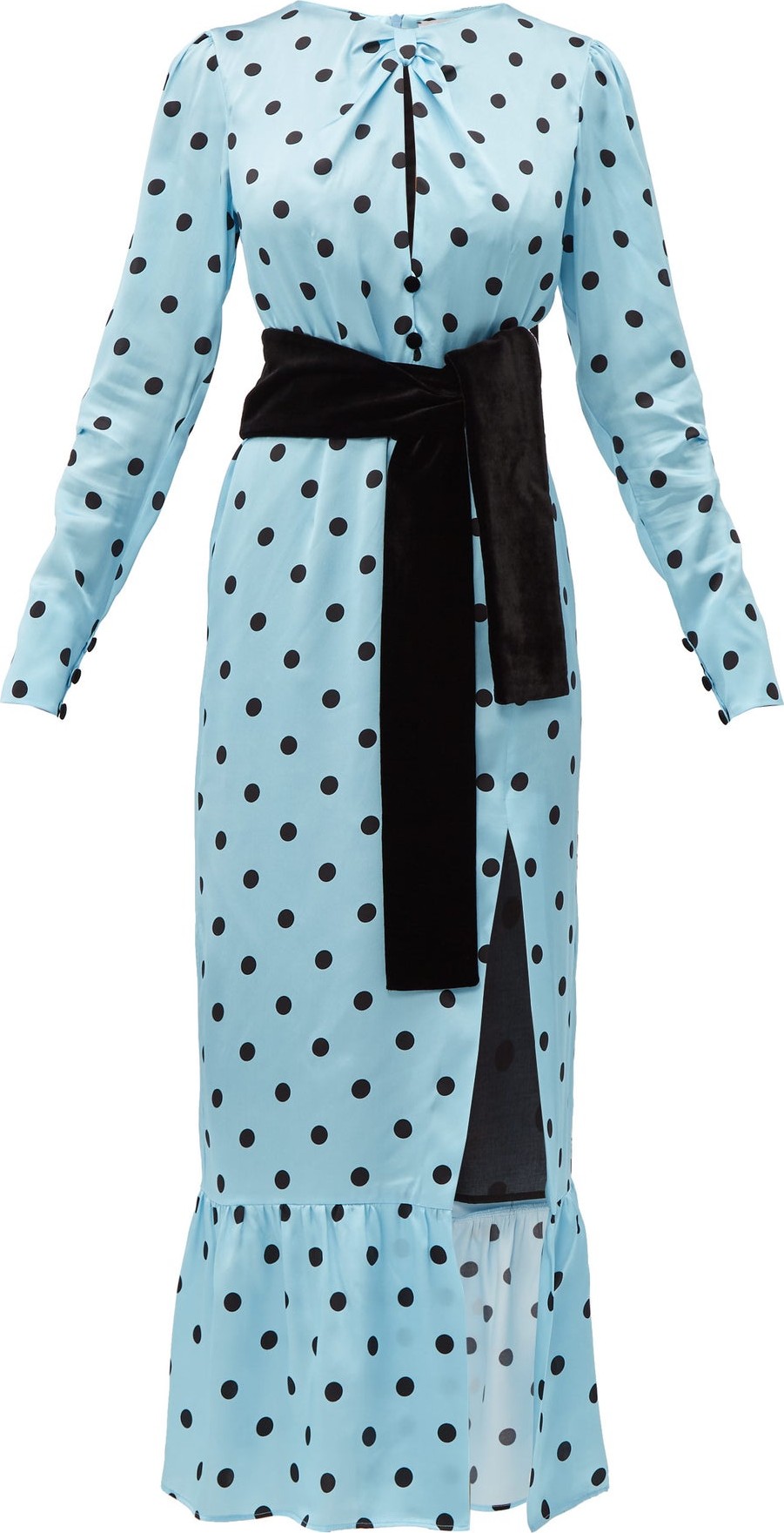 Raquel Diniz Teresa polka-dot silk-satin dress