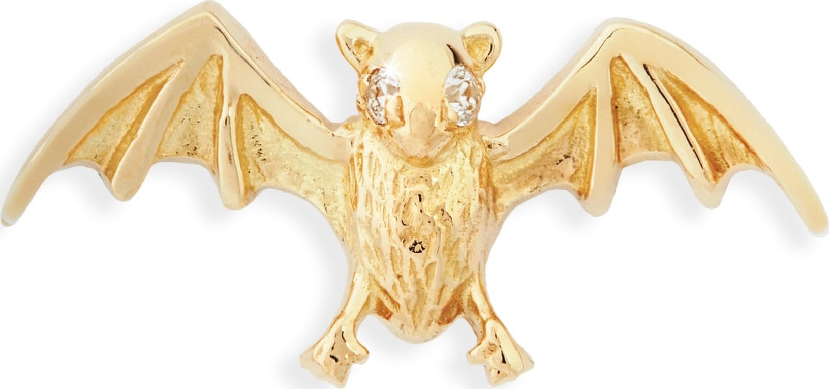 Maria Tash Large Bat with Ruby Eyes Stud Earring