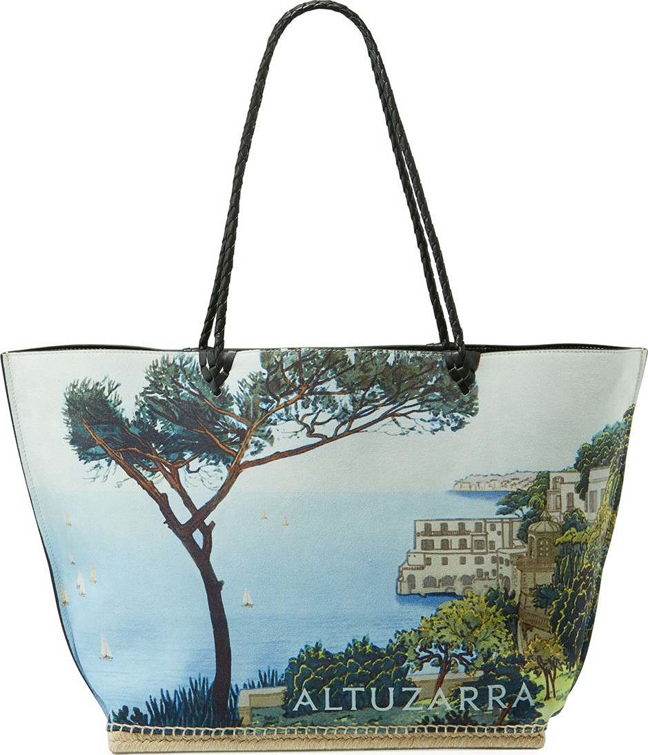 Altuzarra Espadrille Large Scenic Print Shoulder Tote Bag