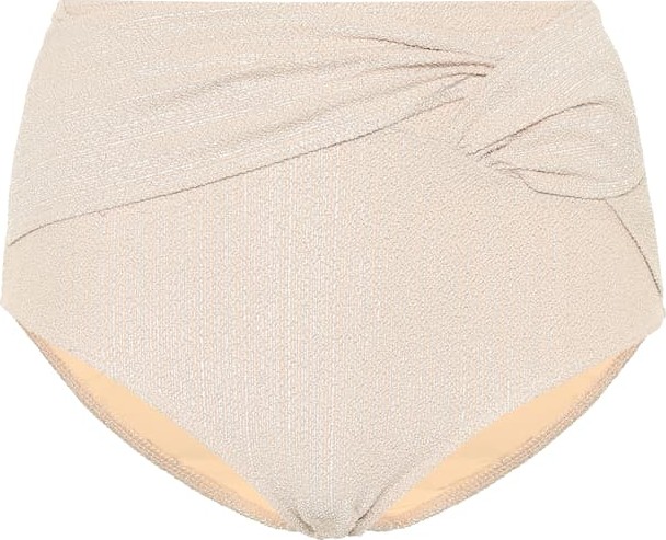 Jonathan Simkhai Metallic high-rise bikini bottoms