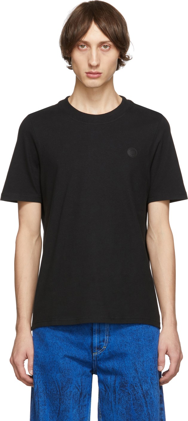Acne Studios Black Blå Konst Tiger Badge T-Shirt
