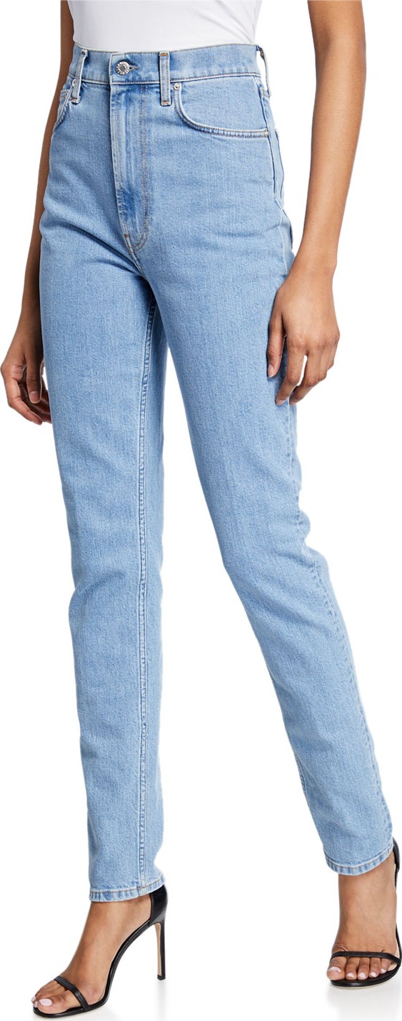 Helmut Lang Femme Hi Spikes Straight-Leg Ankle Jeans