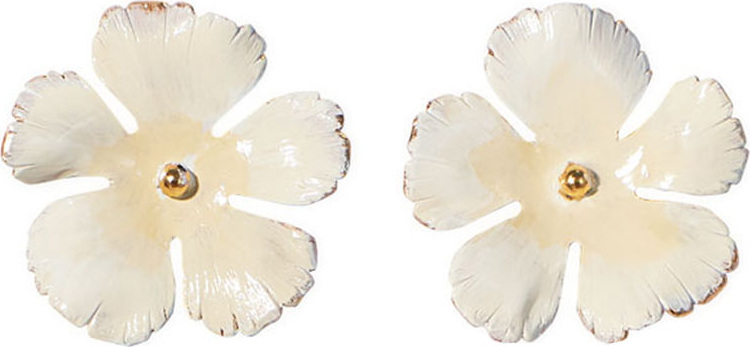 Jennifer Behr Grace Hand-Painted Flower Stud Earrings