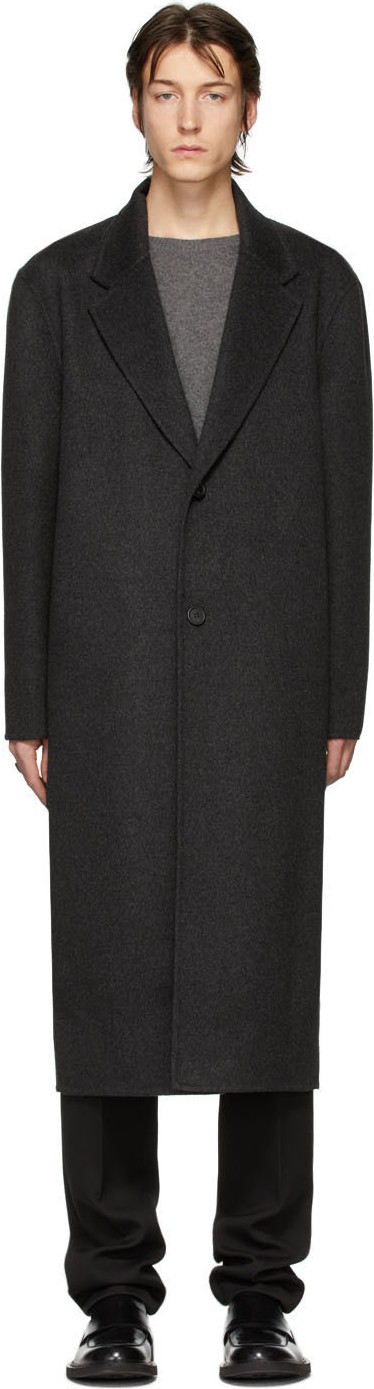 Bottega Veneta Grey Double-Wool Oversized Coat