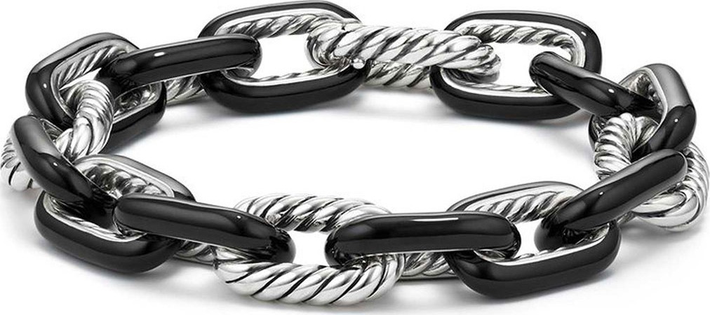 David Yurman Madison® Enamel/Silver Chain Bracelet