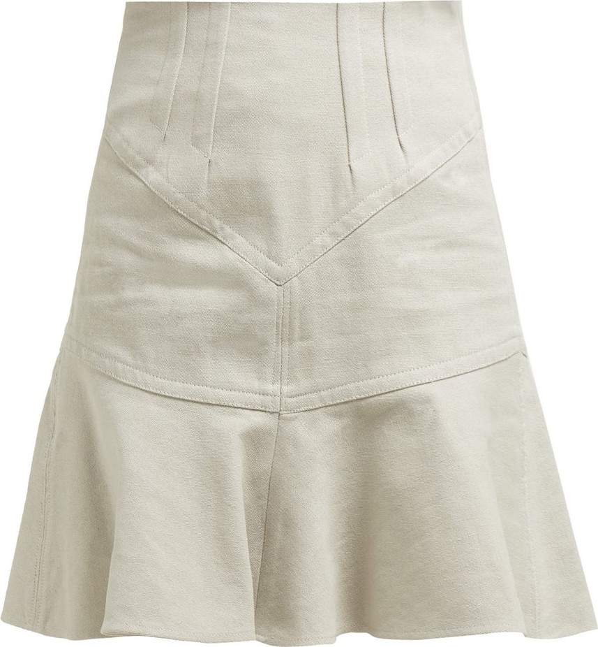 Isabel Marant Kelly flared cotton-blend skirt