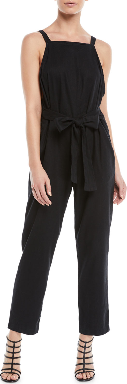 3X1 Antifit Sleeveless Cropped Cotton Jumpsuit