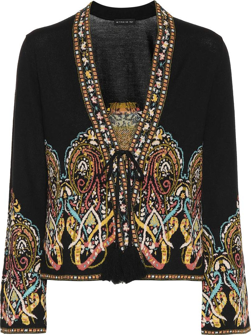 Etro Jacquard wool-blend cardigan
