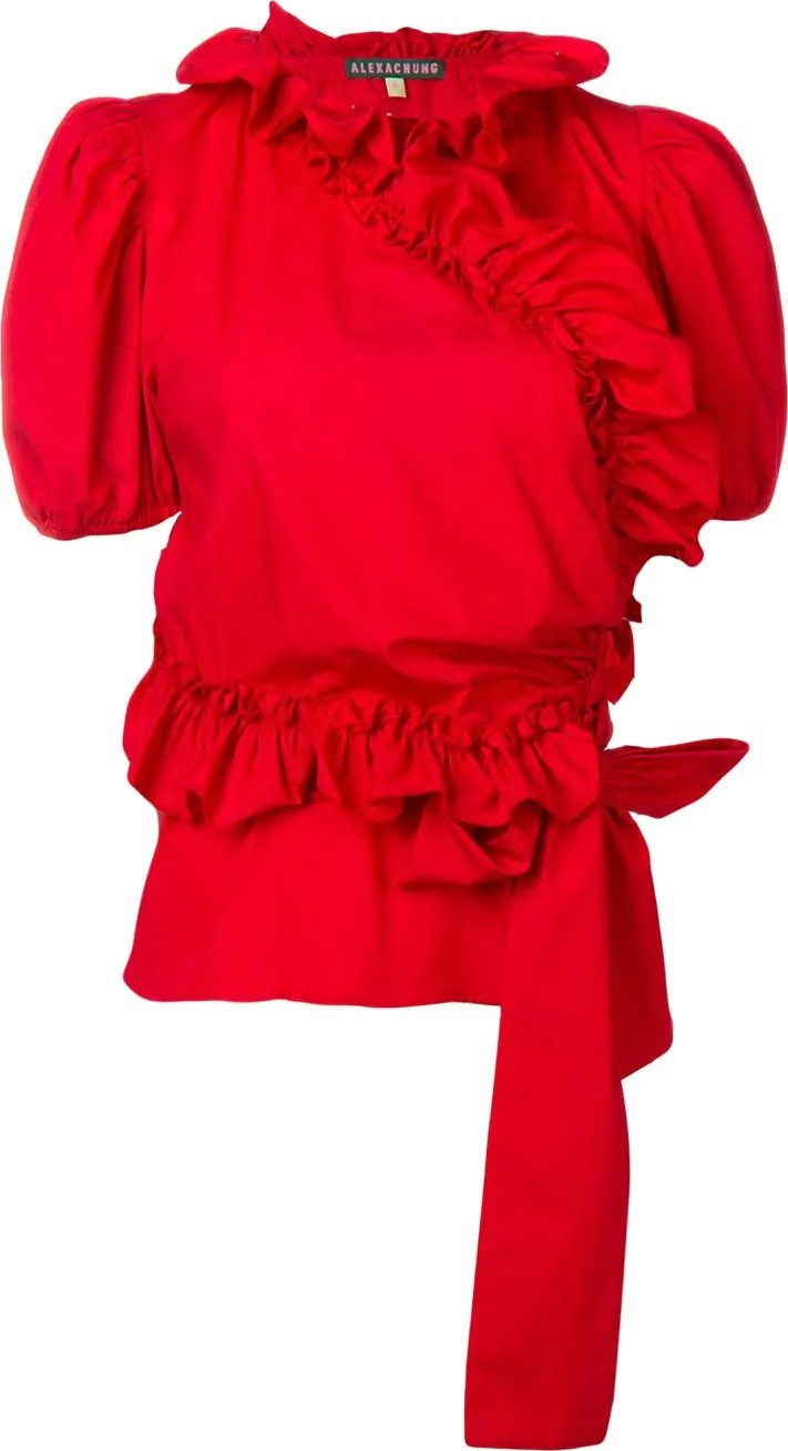 Alexachung ruffled wrap blouse