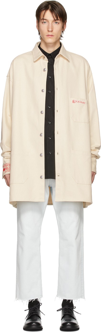 Raf Simons Off-White Denim Big Fit Shirt