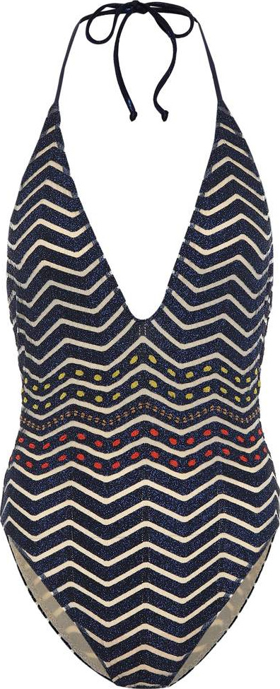 Missoni Zig-zag halter swimsuit