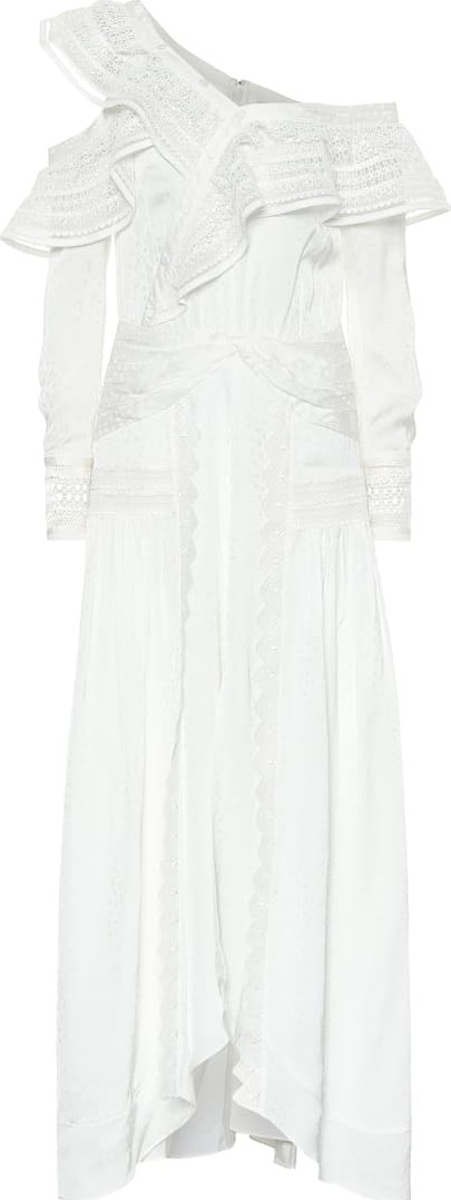 Self Portrait One-shoulder midi dress