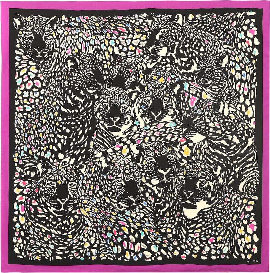 Etro Printed silk scarf