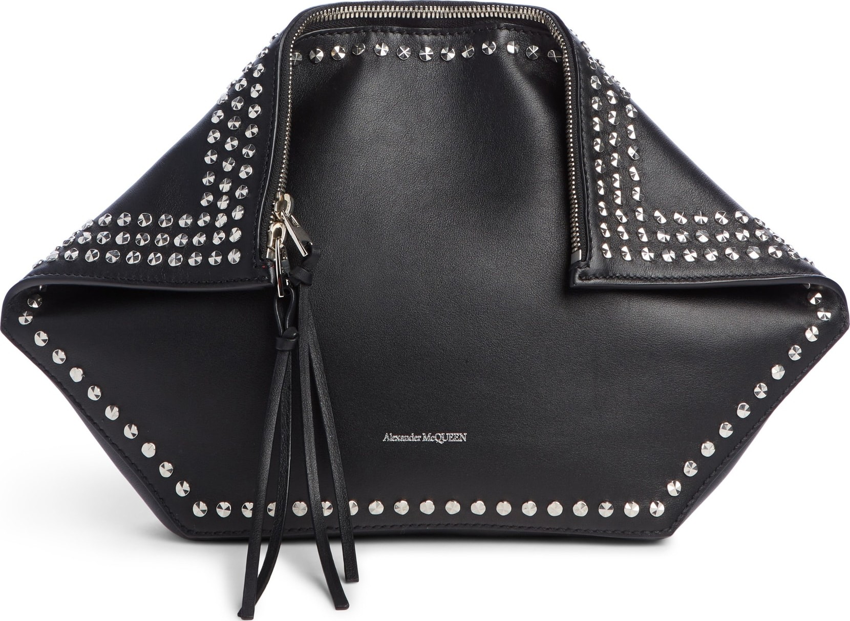 Alexander McQueen Studded Leather Butterfly Pouch